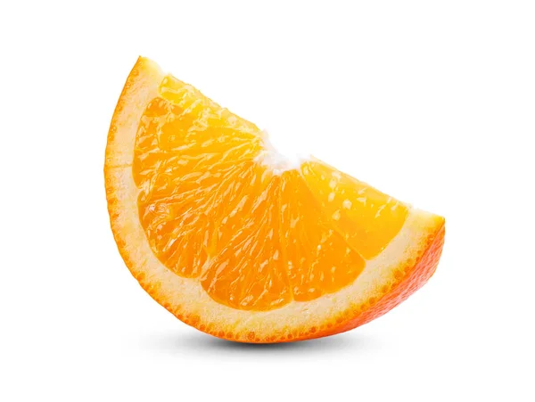 Φέτα Πορτοκαλιού Απομονωμένη Λευκό Φόντο Πλήρες Βάθος Πεδίου — Φωτογραφία Αρχείου