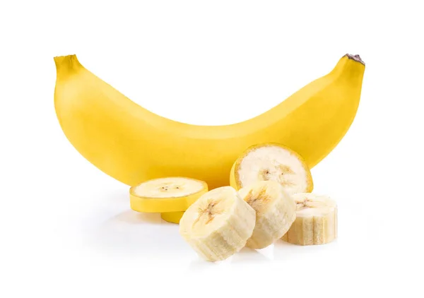 Banan isoleret på hvid baggrund - Stock-foto