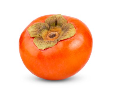 Beyaz arka planda izole edilmiş taze olgun hurmalar. tam alan derinliği