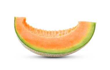 Beyaz arka planda izole edilmiş kavun. tam alan derinliği