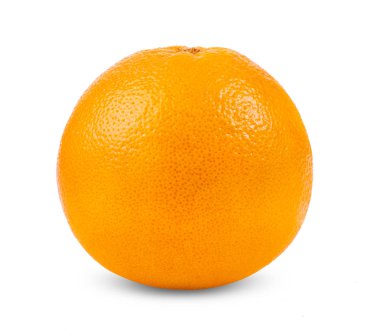 Beyaz arka planda pembe turuncu ya da greyfurt. tam alan derinliği