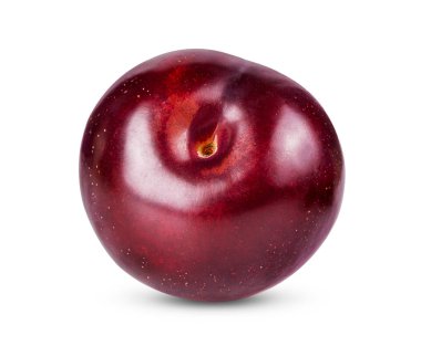 Beyaz arka planda kırmızı kiraz eriği izole edilmiş. tam alan derinliği