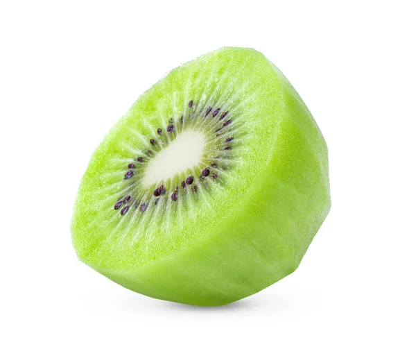 Slice Kiwi Fruit Isolated White Background Full Depth Field — Stock Photo, Image