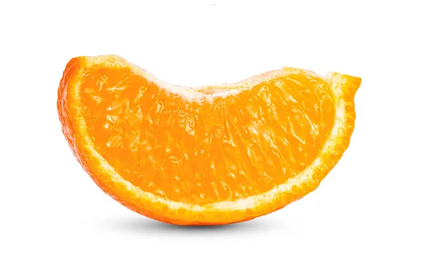 슬라이스 오렌지 만다린 그라운드에서 분리되었습니다 깊이의 — 스톡 사진