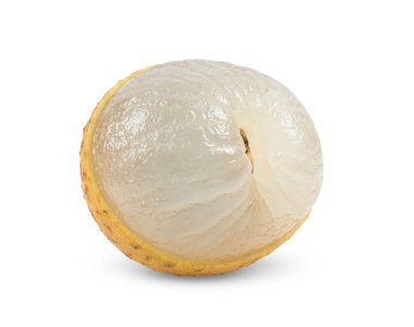 Longan beyaz arka planda izole edilmiş. tam alan derinliği