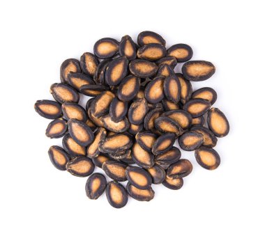 Karpuz beyaz arka planda izole olur. en üstteki görünüm