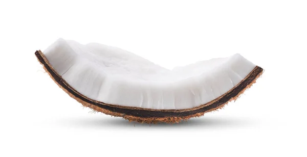 白い背景上のココナッツ部分 — ストック写真