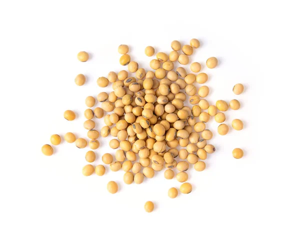 Soy Beans White Background Top View — Stock Photo, Image