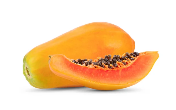 Papaya Isoliert Auf Weißem Grund — Stockfoto