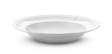 boş beyaz plaka beyaz arkaplanda izole