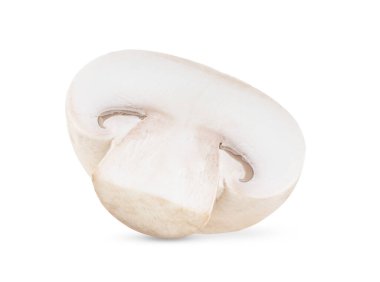 Beyaz arka planda izole edilmiş taze şampiyon mantarları