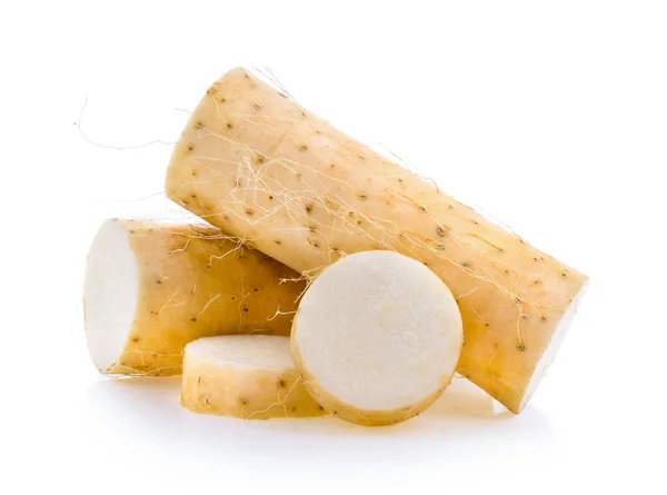 Chinese Yam Isolated White Background — Stock Photo, Image