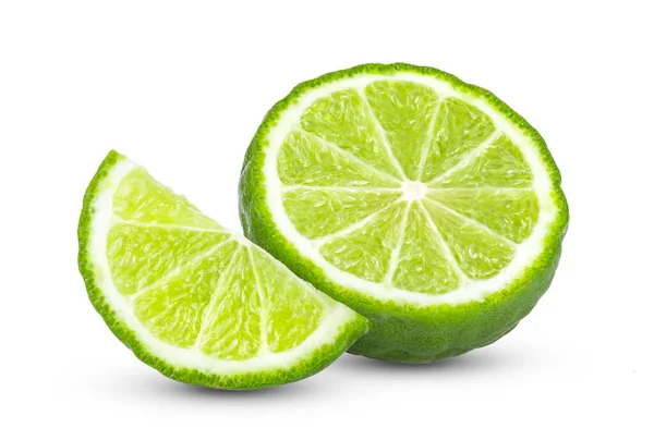 Bergamot Kaffir Met Zaden Geïsoleerd Witte Achtergrond Volle Velddiepte — Stockfoto