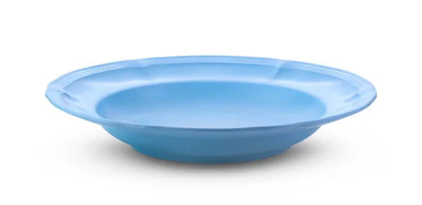 Blue Plate Isolated White Background — Stock Photo, Image