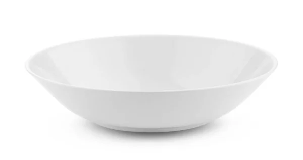 Empty White Bowl Isolated White Background — Stock Photo, Image