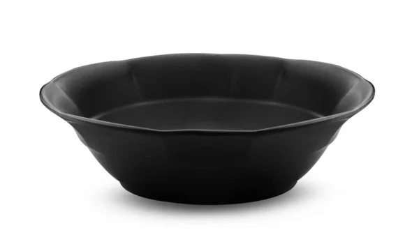 Black Bowl Isolated White Background — Stock Photo, Image