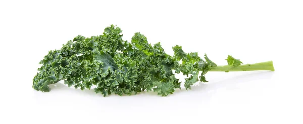 Kale Leaves Isolated White Background Full Depth Field — Stock Photo, Image