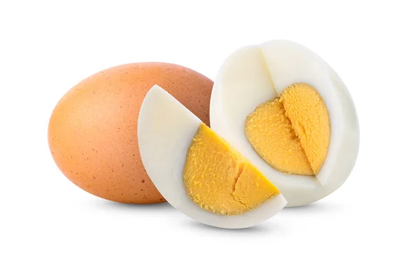 Boiled Egg Isolated White Background Full Depth Field — Stock Photo, Image