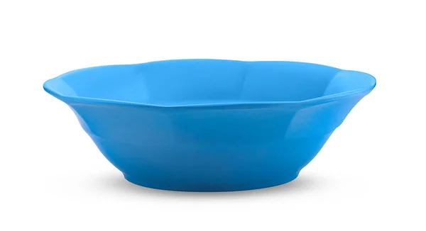 Empty Blue Bowl Isolated White Background — Stock Photo, Image