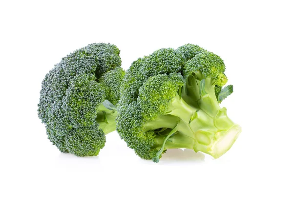 Broccoli Freschi Isolati Fondo Bianco — Foto Stock