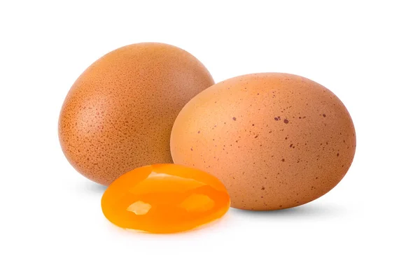 Fresh Egg Isolated White Background Full Depth Field — Stock Photo, Image