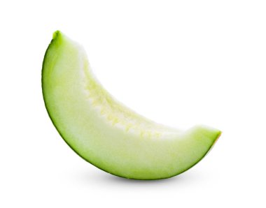 Beyaz arka planda izole edilmiş kavun. tam derinlik