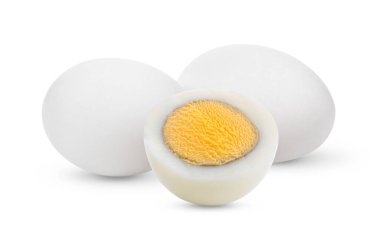 Beyaz arkaplanda yumurta izole