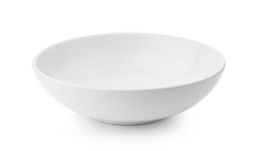 Beyaz arka planda izole edilmiş beyaz kase