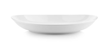 beyaz arkaplanda izole edilmiş beyaz plaka