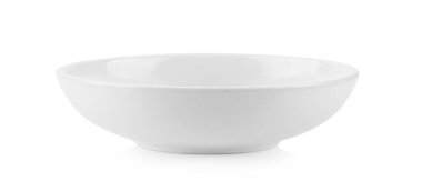 Beyaz arka planda izole edilmiş beyaz kase