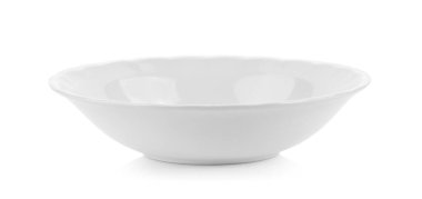 Beyaz arka planda izole edilmiş beyaz kase