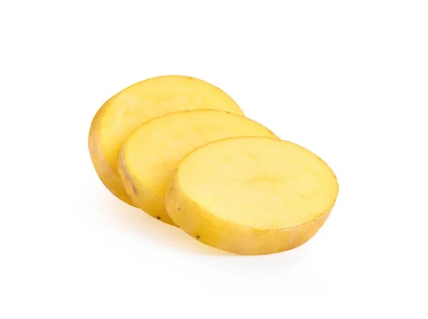 Скибочка Картоплі Ізольована Білому Фоні — стокове фото