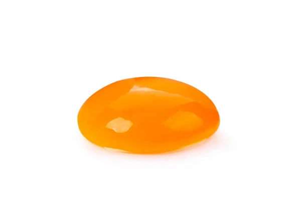 Jajko Żółtko Izolowane Białym Tle Pełna Głębokość Pola — Zdjęcie stockowe