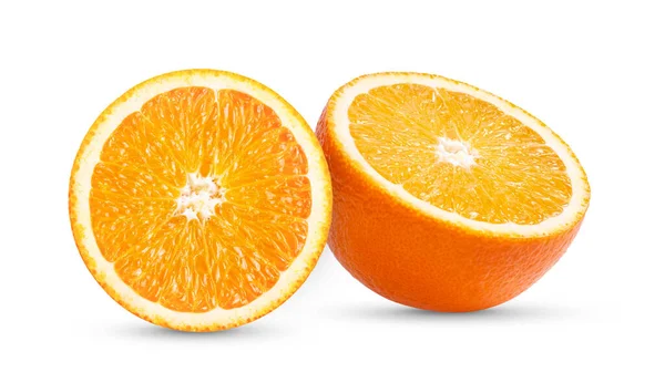 Μισό Πορτοκαλί Απομονωμένο Στο Λευκό Φόντο — Φωτογραφία Αρχείου