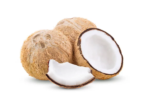 코코넛은 배경에 분리되어 — 스톡 사진