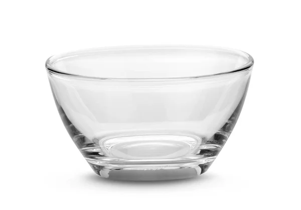 Empty Glass Bowl Isolated White Background — Stock Photo, Image