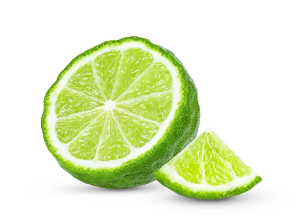 Bergamot Kaffir Met Zaden Geïsoleerd Witte Achtergrond Volle Velddiepte — Stockfoto