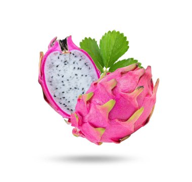 Beyaz arkaplanda Ejder Meyvesi izole