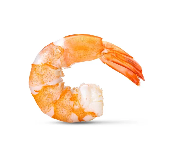 Cooked Shrimps Isolated White Background — Stock Photo, Image