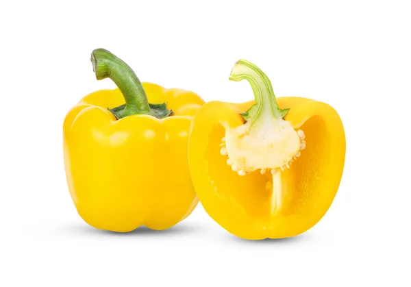 在白色背景上分离的新鲜黄色辣椒 — 图库照片