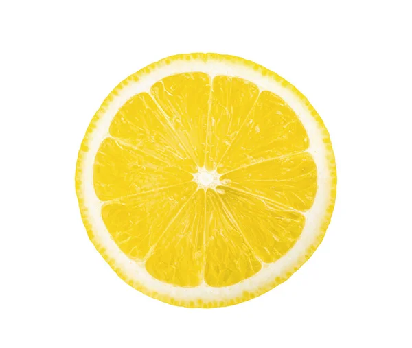 Ломтик Лимона Изолирован Белом Фоне — стоковое фото