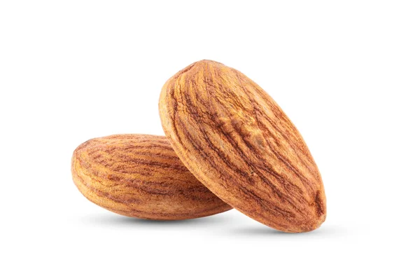 Almond Diisolasi Pada Latar Belakang Putih — Stok Foto