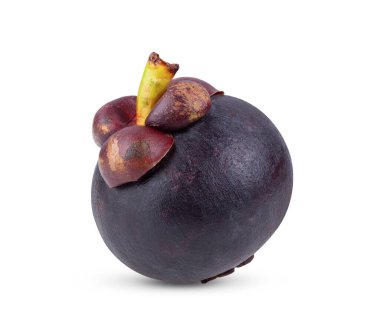 Mangosteen beyaz arka planda izole