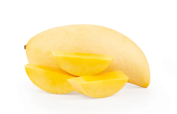 Ripe Mango Isolated White Background — Stock Photo, Image