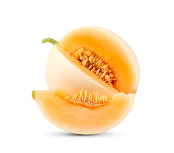 Cantaloupe Melon Isolated White Background — Stock Photo, Image