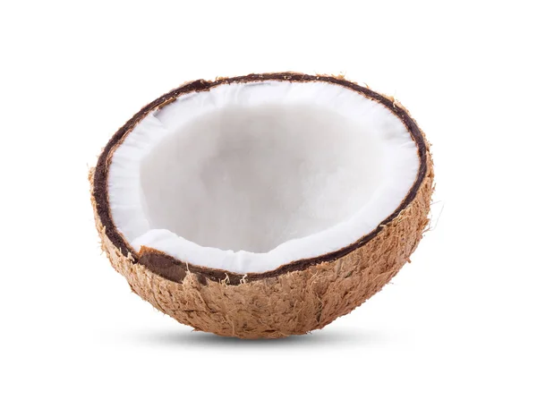 Half Coconut Isolated White Background — Stock Photo, Image