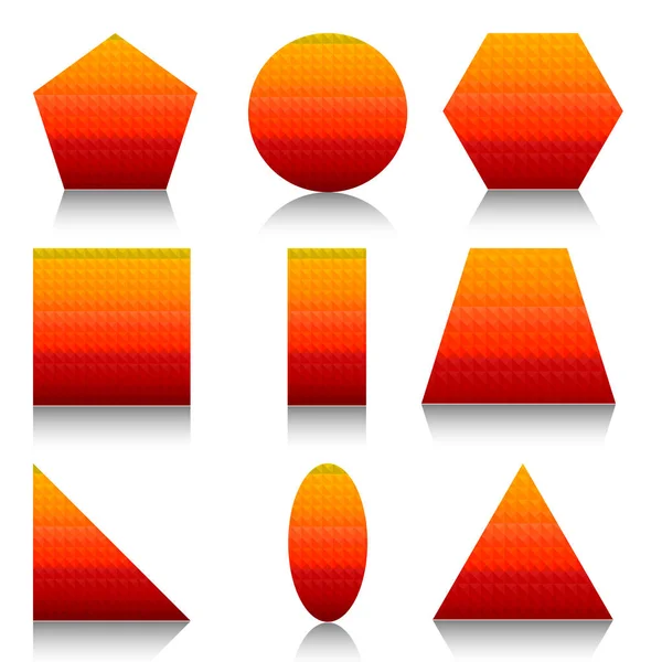 Set Forme Geometriche Illustrazione Forme Geometriche Impostate Sfondo Bianco — Vettoriale Stock