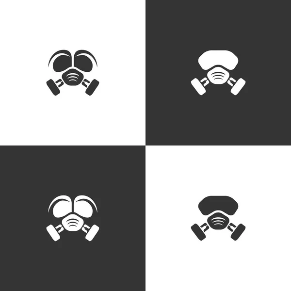 抽象防毒面具 抽象防毒面具作为污染的象征 — 图库矢量图片