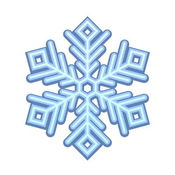 雪花冰上的冬天 雪花的图解作为冬天的象征 — 图库矢量图片