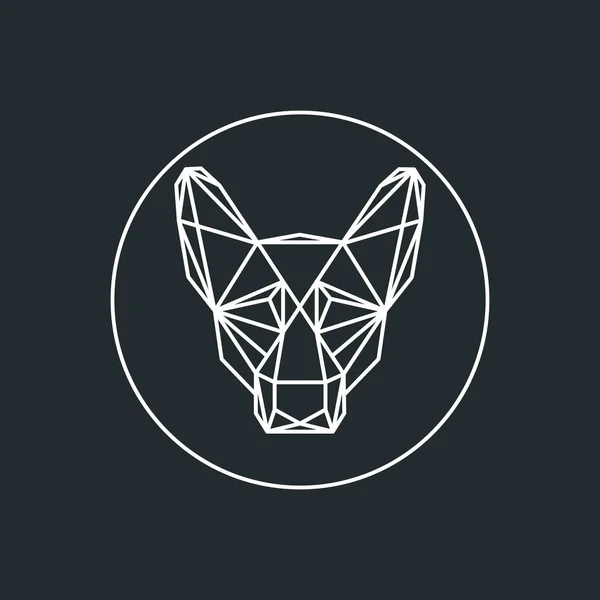 Собака Мережа Ілюстрація Собаки Мережі Сірому Фоні — стоковий вектор